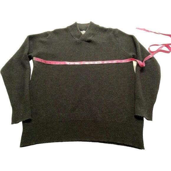 Vtg SCHOTT BROS Men Wool Blend Pullover Sweater Sz L Black V Neck Preppy 68-28 - Picture 3 of 10